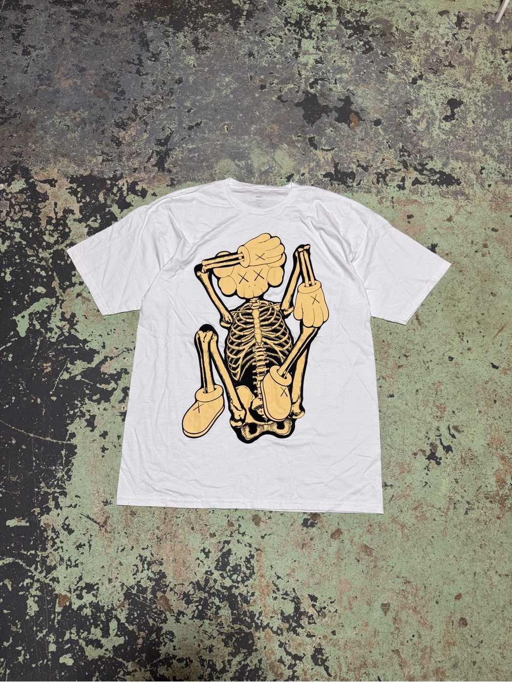 Kaws Skeleton New Fiction Bone T-Shirt (XL)
